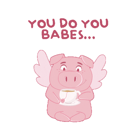 Sarcastic Flying Pig Sticker by PositivelyPigasus