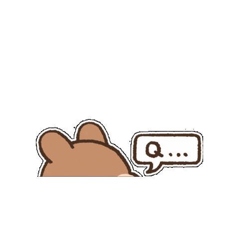 Question 토끼 Sticker by antomignon