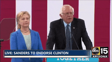 foxglovew yes nodding bernie hillary GIF