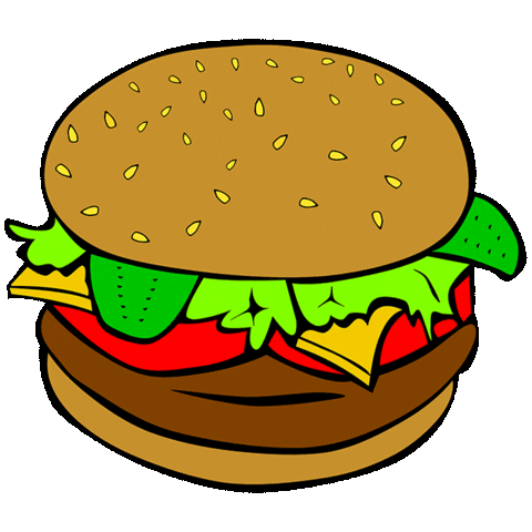 Burger Bite Sticker by Texas Dept of Criminal Justice
