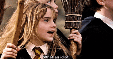 harry potter idiot hermione what an idiot GIF