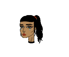 Sue Sad Girl Sticker