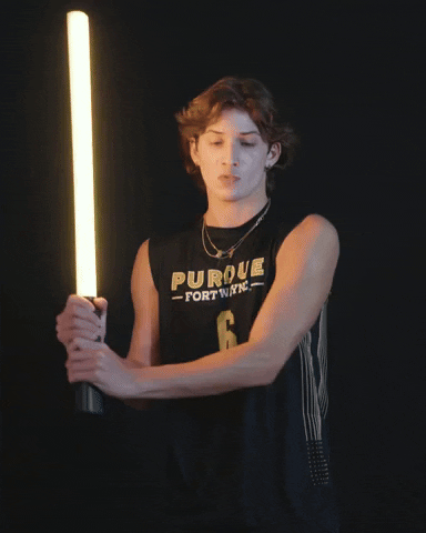 Volleyball Lightsaber GIF by Purdue Fort Wayne Athletics