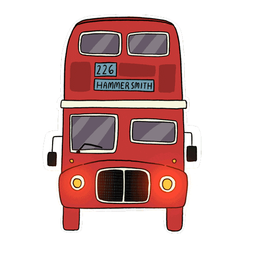 London Bus Truck Sticker by Matilda Mann