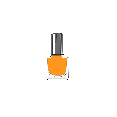 Orange Nails Sticker