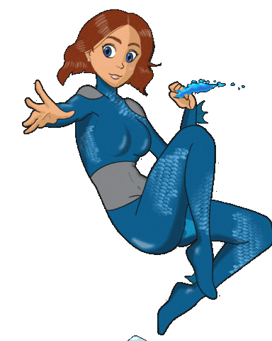 Water Power Titan Up Sticker by Demetre