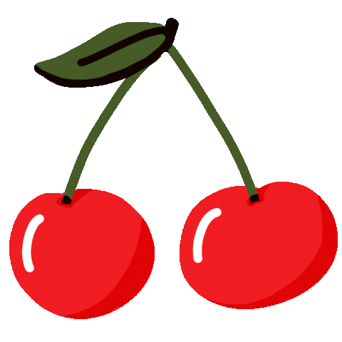 Cherry Bomb Fruit Sticker by megan lockhart