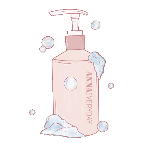 Bubble Shampoo Sticker by ANNAEVERYDAY