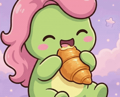 Colazione Eat GIF by KuteCosmos | Home of Fruffy and 12 Kute Signs