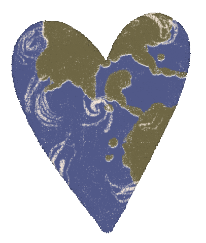 World Earth Sticker by Louisa Taylor Studio