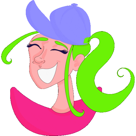 Thanks Happy Girl Sticker