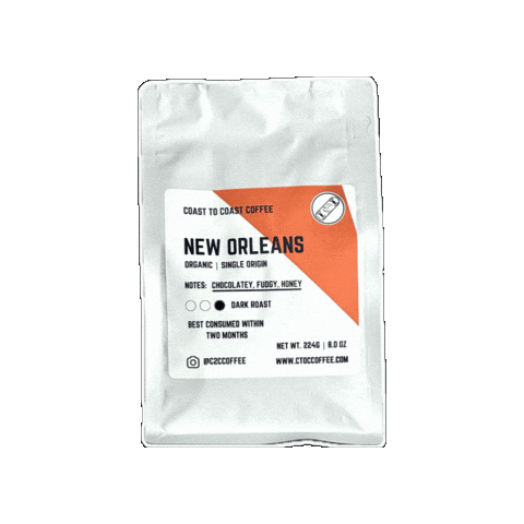 New Orleans Coffee Bag Sticker by Coast To Coast Coffee