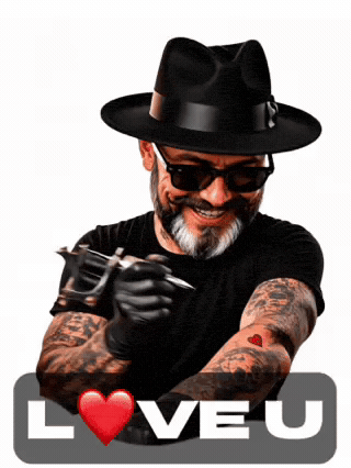 Love You Heart GIF by SkullyTattoo