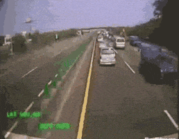 coming through car accident GIF