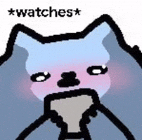 Cat Watches GIF