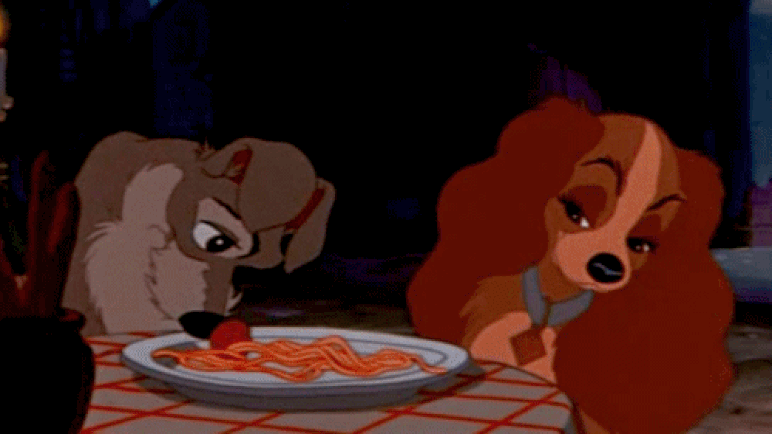 Image result for lady and the tramp gif