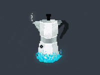 EmiBee pixel coffee espresso 8-bit GIF