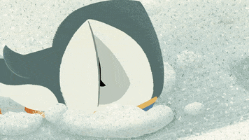 #puffin #rock #puffinrock #oona #baba #snow #snowpile GIF by Puffin Rock