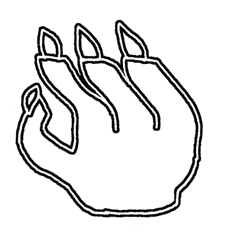 Giftige Finger Sticker by Soybot