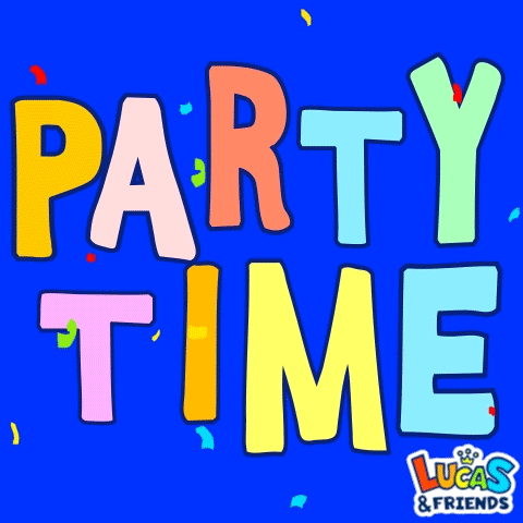 Ready To Party GIF by Lucas and Friends by RV AppStudios