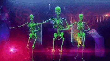 skeletons dancing GIF by Super Deluxe