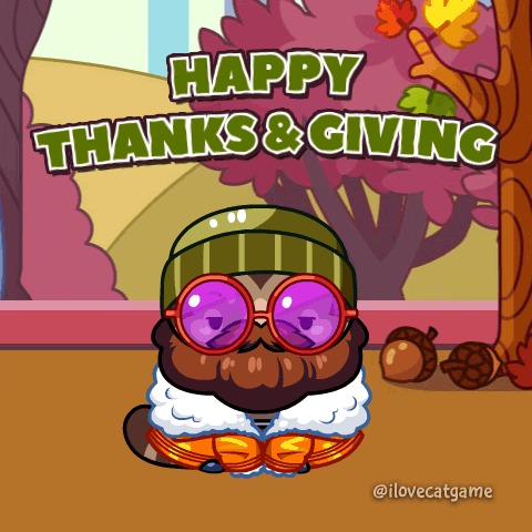 Give Thanks Cat GIF by Mino Games