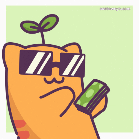 Make It Rain Cat GIF by Castaways
