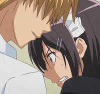 Anime Couple Kiss Maid Sama GIF