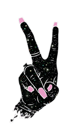 Mob Peace Sign Sticker by Molly Obrien Brushes