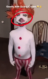 Goofy Ahh Scary Clown GIF