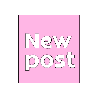 Pink New Post Sticker