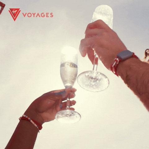 Celebrate Bottoms Up GIF by Virgin Voyages