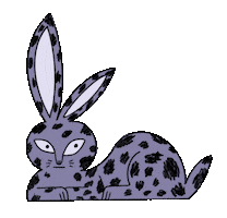 Bunny Waiting Sticker by Mary Delioussina