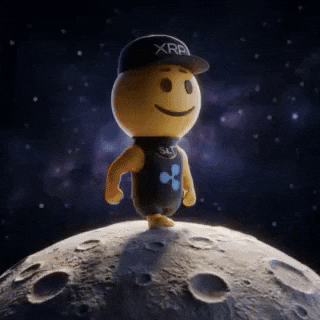 To The Moon Astronaut GIF by SaluteXRPL