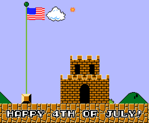 retro 4th of july GIF
