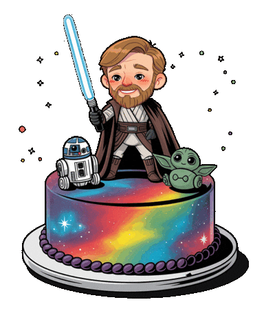 Obi Wan Kenobi Birthday Wishes Sticker by Craftorb