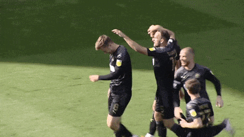 Celebrate Group Hug GIF by Wigan Athletic