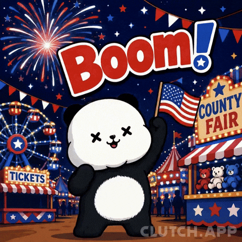 Independence Day Celebration GIF by Kanpai Pandas