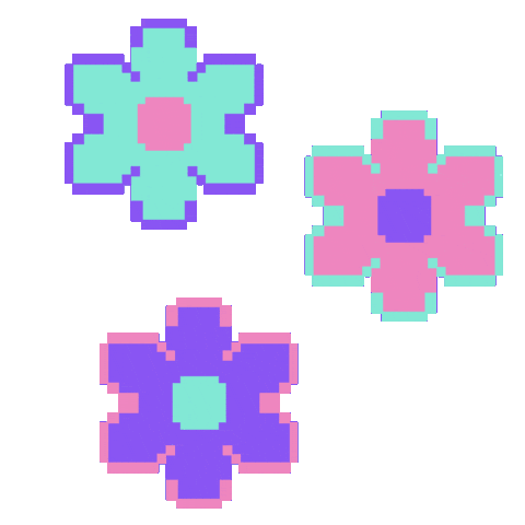 Pixel Flower Sticker