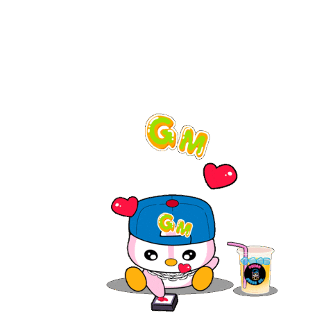 I Love You Hearts Sticker by Pengu Juice Co.