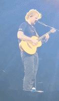 Ed Sheeran Performs in Rain