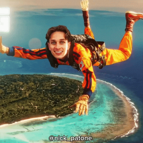 Bart Simpson Skydiving GIF