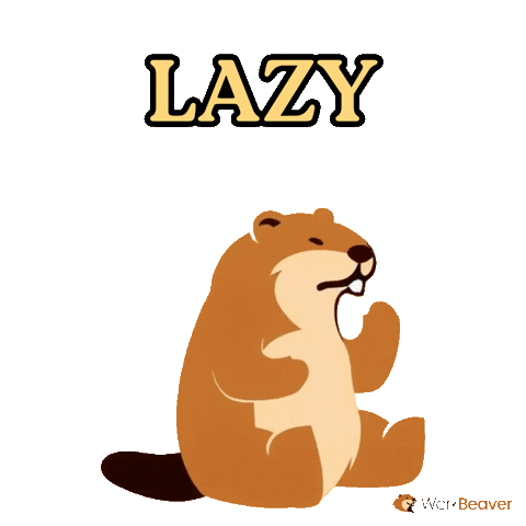 Resting Day Off Sticker by WorkBeaver