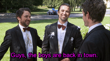 Image result for boys are back in town gif