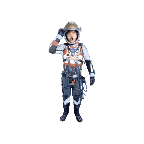 Astronaut Wow Sticker by moebelroller