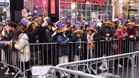 Crowds Gather in Times Square for NYE