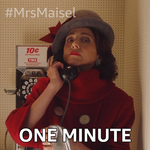 One Minute Rose GIF by The Marvelous Mrs. Maisel