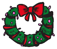 Christmas Wreath Sticker by Pilotpensg