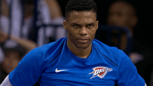 Staring Russell Westbrook GIF by NBA
