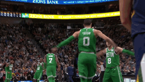 high five boston celtics GIF by NBA